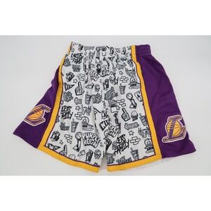 Los Angeles Lakers Mens Medium Mitchell & Ness Swingman Doodle Basketball Shorts